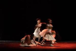 The abstract movement of the dance photo