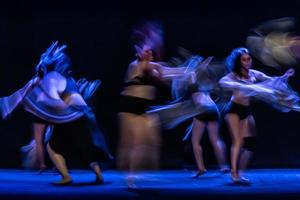 The abstract movement of the dance photo