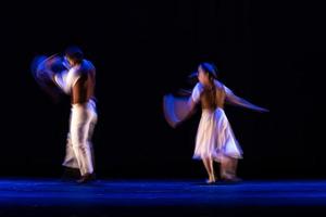 The abstract movement of the dance photo