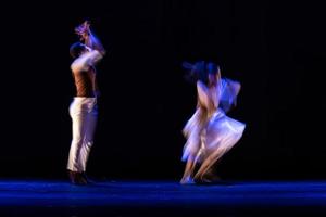 The abstract movement of the dance photo