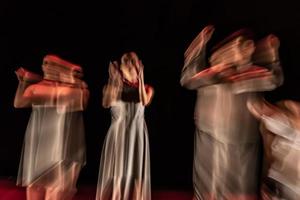 The abstract movement of the dance photo