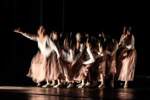 The abstract movement of the dance photo