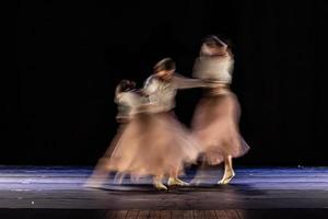 The abstract movement of the dance photo