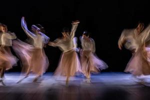 The abstract movement of the dance photo