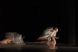 The abstract movement of the dance photo