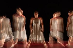 The abstract movement of the dance photo