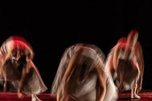 The abstract movement of the dance photo