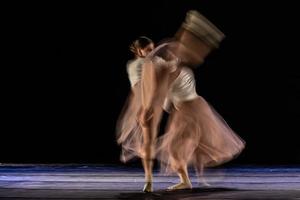 The abstract movement of the dance photo