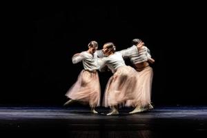 The abstract movement of the dance photo