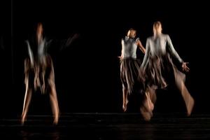 The abstract movement of the dance photo