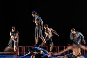 The abstract movement of the dance photo