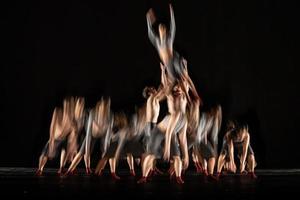 The abstract movement of the dance photo