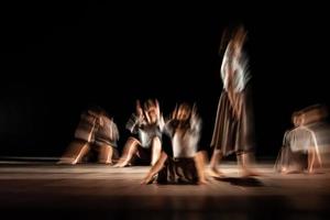 The abstract movement of the dance photo