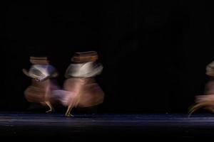 The abstract movement of the dance photo