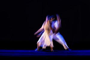 The abstract movement of the dance photo