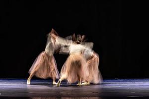 The abstract movement of the dance photo