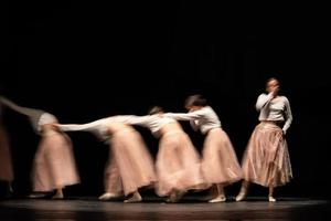 The abstract movement of the dance photo