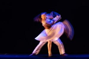 The abstract movement of the dance photo