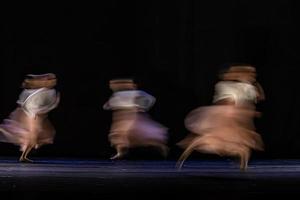 The abstract movement of the dance photo