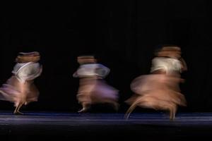 The abstract movement of the dance photo