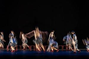 The abstract movement of the dance photo