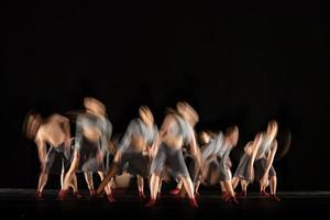 The abstract movement of the dance photo