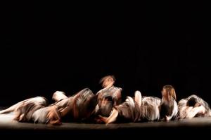 The abstract movement of the dance photo