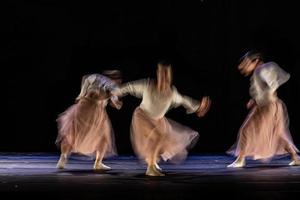 The abstract movement of the dance photo