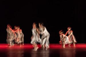 The abstract movement of the dance photo