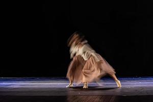 The abstract movement of the dance photo