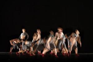 The abstract movement of the dance photo