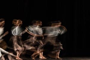 The abstract movement of the dance photo