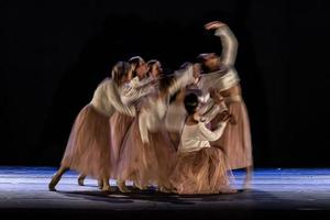 The abstract movement of the dance photo
