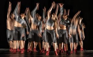 The abstract movement of the dance photo