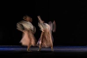 The abstract movement of the dance photo