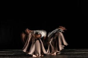 The abstract movement of the dance photo