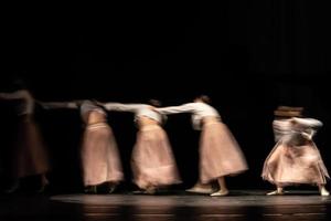 The abstract movement of the dance photo