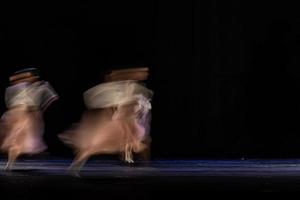 The abstract movement of the dance photo