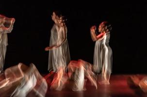 The abstract movement of the dance photo