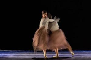 The abstract movement of the dance photo