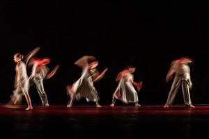 The abstract movement of the dance photo