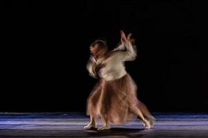 The abstract movement of the dance photo