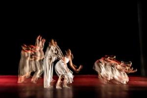 The abstract movement of the dance photo