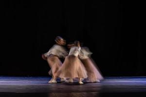 The abstract movement of the dance photo