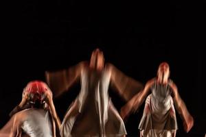 The abstract movement of the dance photo