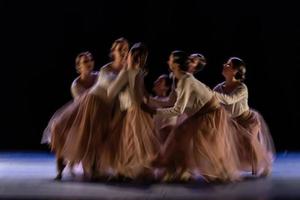 The abstract movement of the dance photo