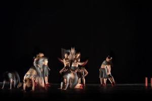 The abstract movement of the dance photo