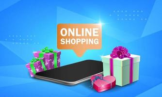 Shopping Online on Website or Mobile Application Vector Concept Marketing illustration