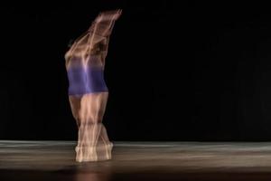 The abstract movement of the dance photo