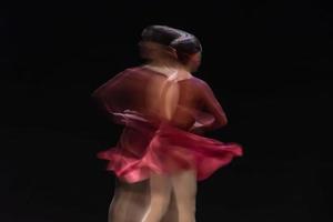 The abstract movement of the dance photo